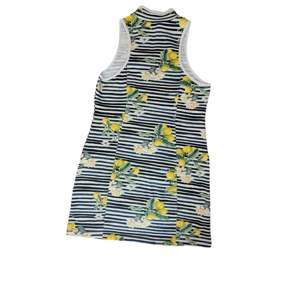 Boston Proper Lemon Racerback Chic Zip Dress Women's SZ L - Picture 8 of 11